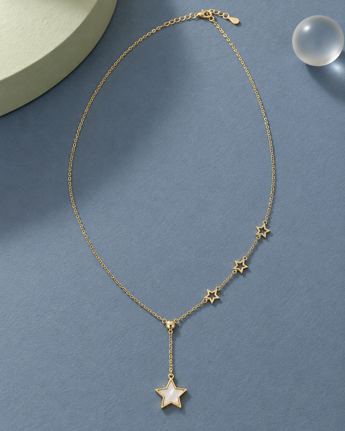 Four Star Ivory Y Lariat Necklace — aesthetic setting