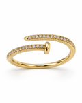 Delicate Nail-Shaped Gold Wrap Ring