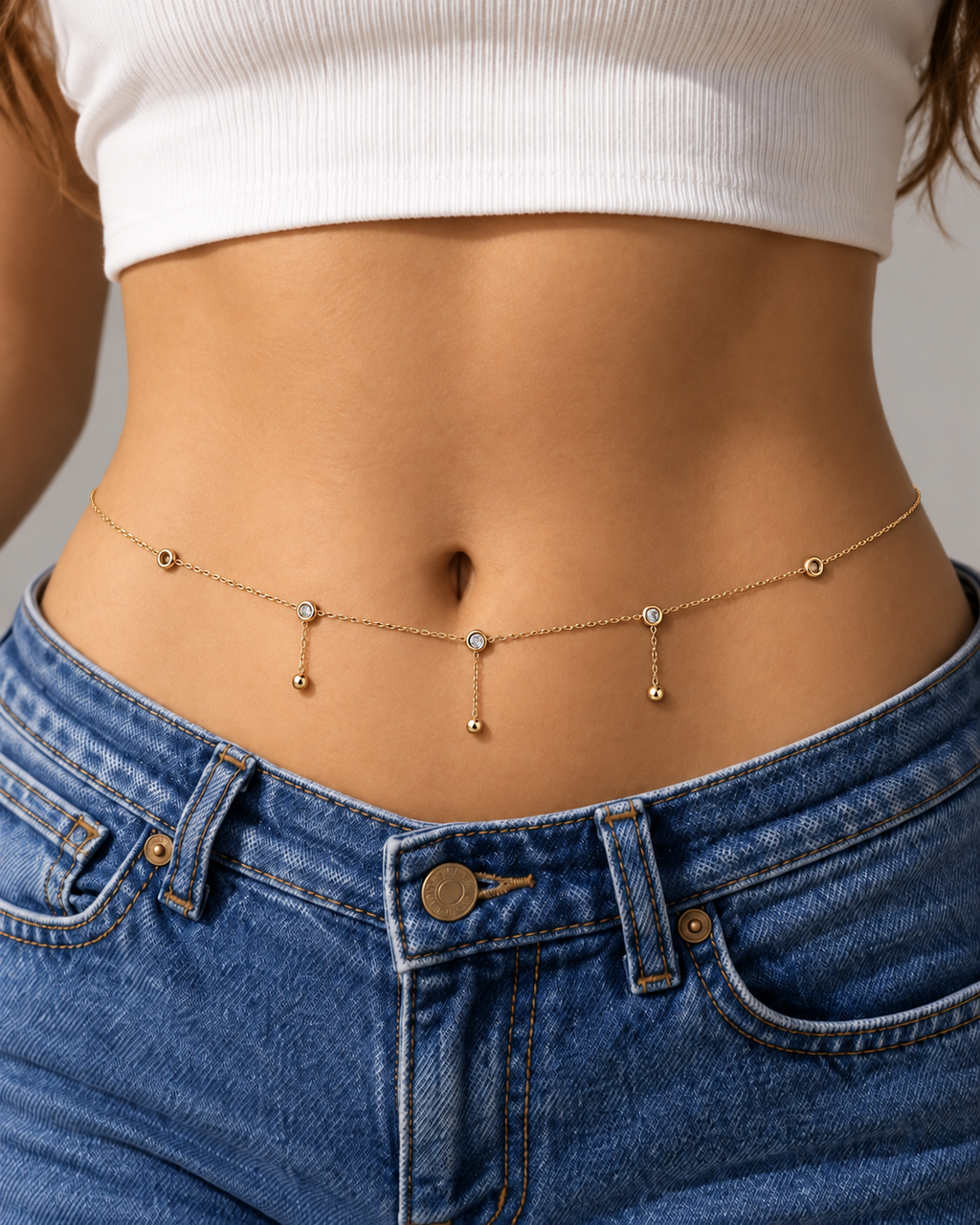Golden Dew Drop Waist Chain