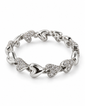 Silver Heart Link Eternity Ring