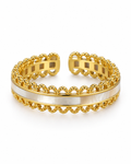 Elegant Gold Mother of Pearl Ring