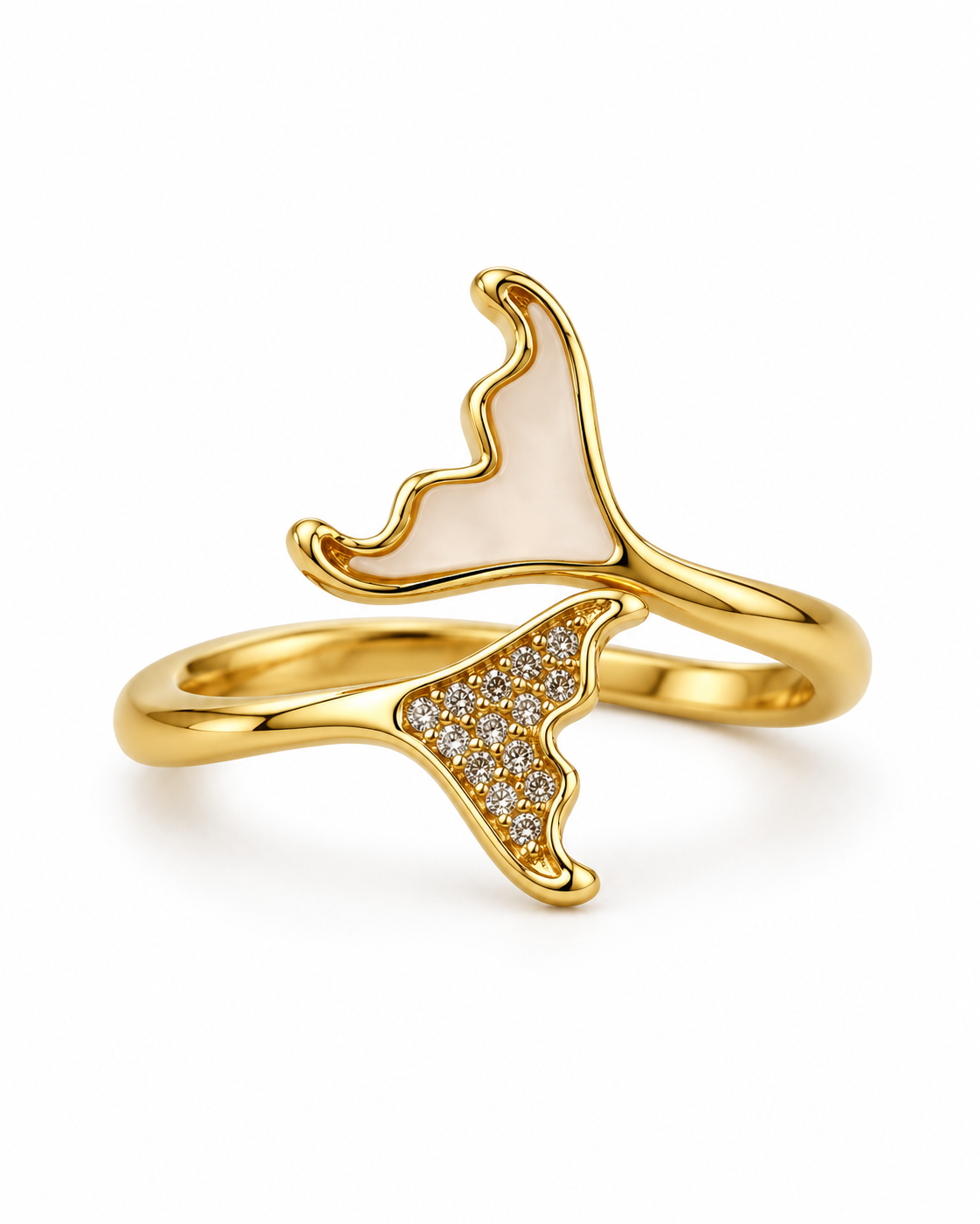 Elegant Gold Butterfly Open Ring