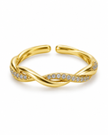 Twisted Elegance Gold Ring