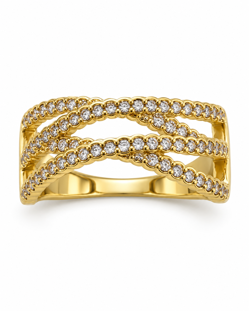 Golden Elegance Layered Ring