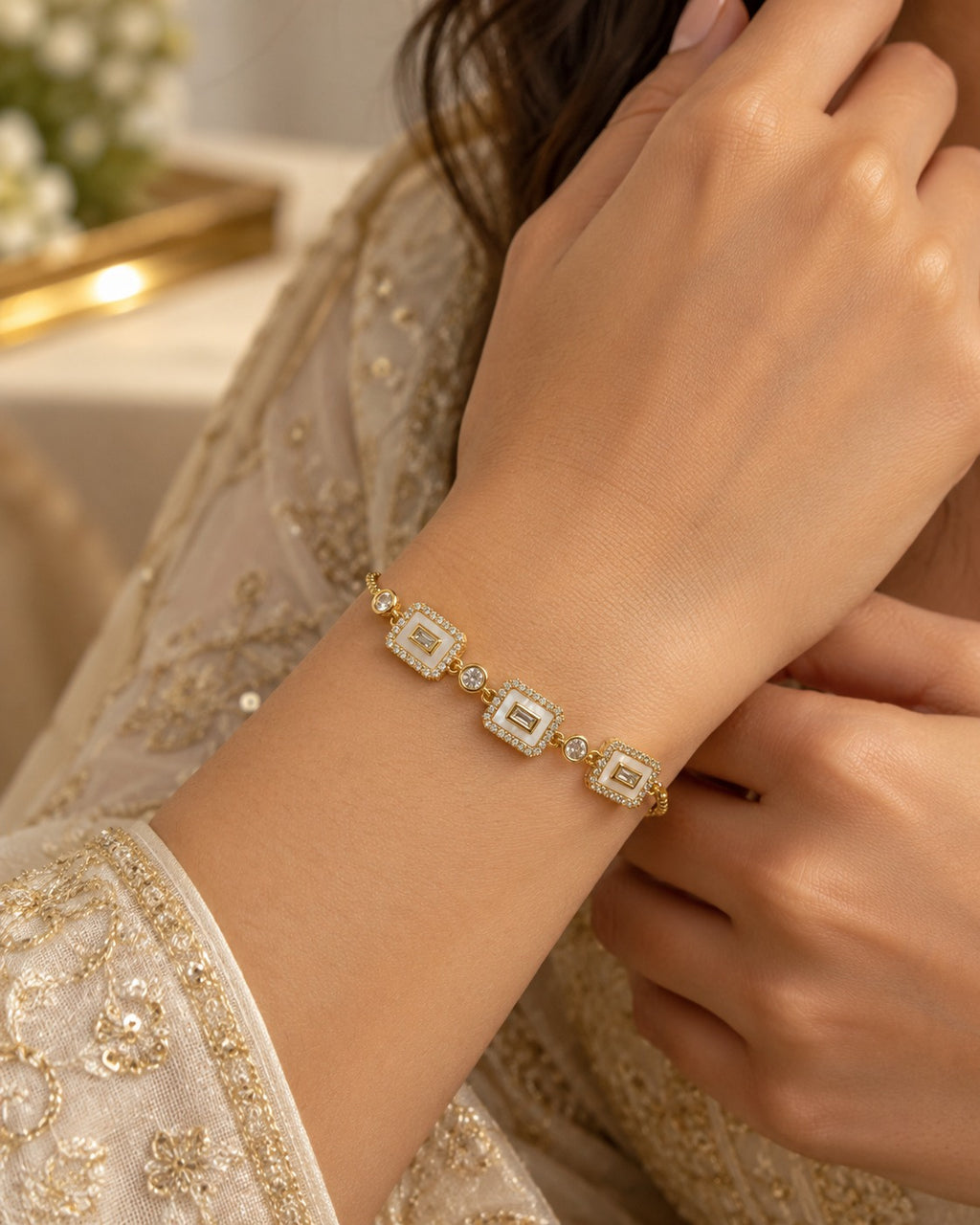 Golden Luxe Crystal Bracelet