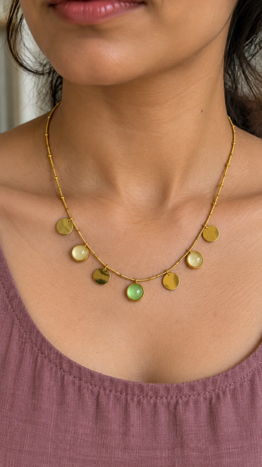 Gold Coin Charm Necklace